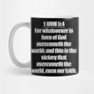 1 John 5:4 Bible Verse King James Version (KJV) Mug